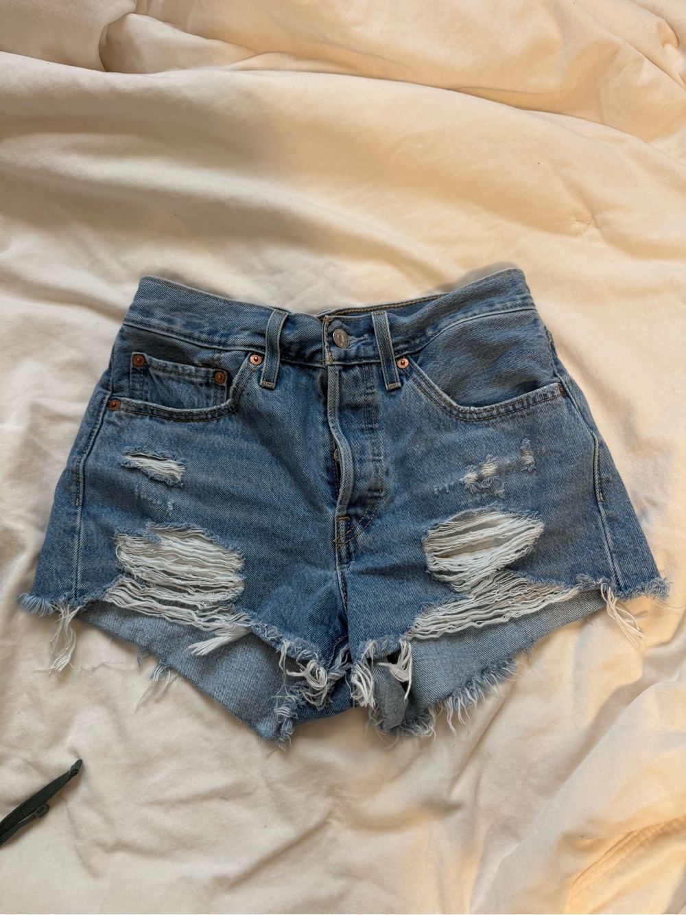 Levi’s 501- High-Rise Denim Shorts - Blue